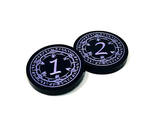 2 X 1/2 Soul Shackle Tokens (Double Sided) For Flesh And Blood TCG